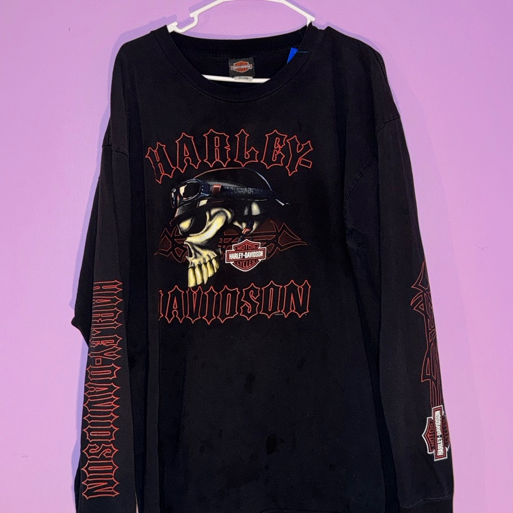 Harley-Davidson Rochelle Park NJ, Black Crew Neck Longsleeve Tee